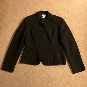 Ann Taylor LOFT Suit Jacket Solid Black Size 6